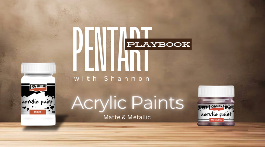 Pentart Acrylic Paints: Matte and Metallic