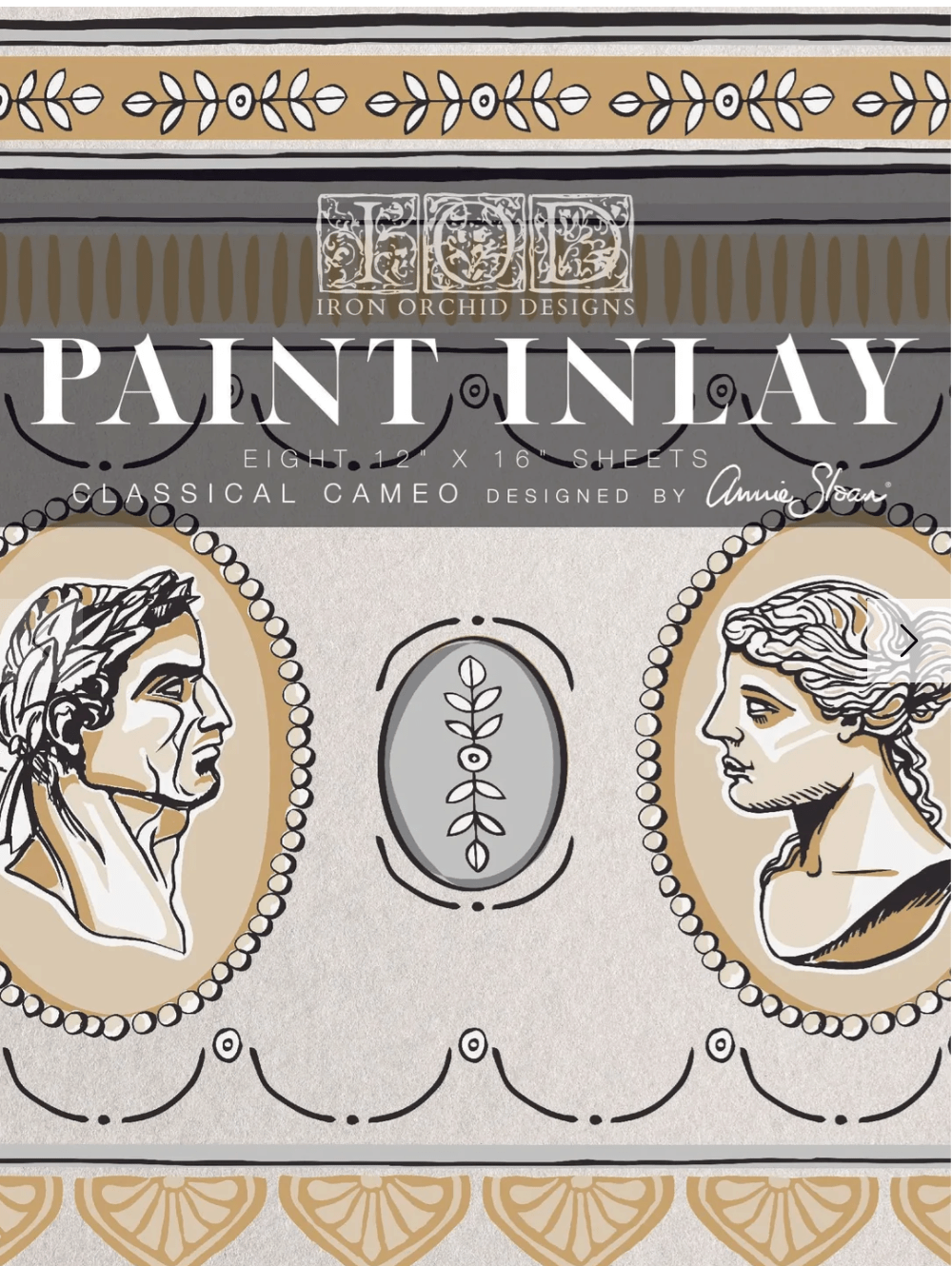 Classical Cameo Paint Inlay by IOD & Annie Sloan Pickin' Boots Vintage