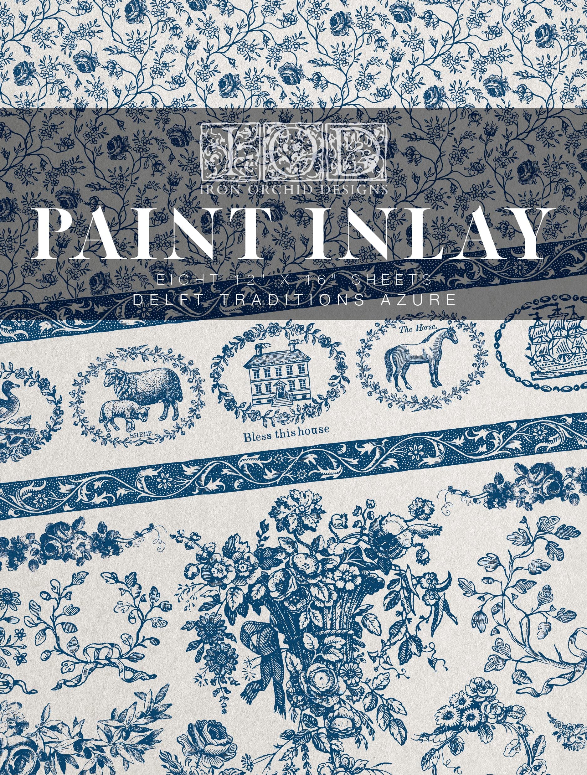 IOD Paint Inlay Delft Traditions  Azure Or Noir