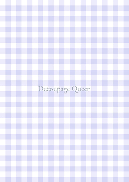 purple gingham decoupage rice paper