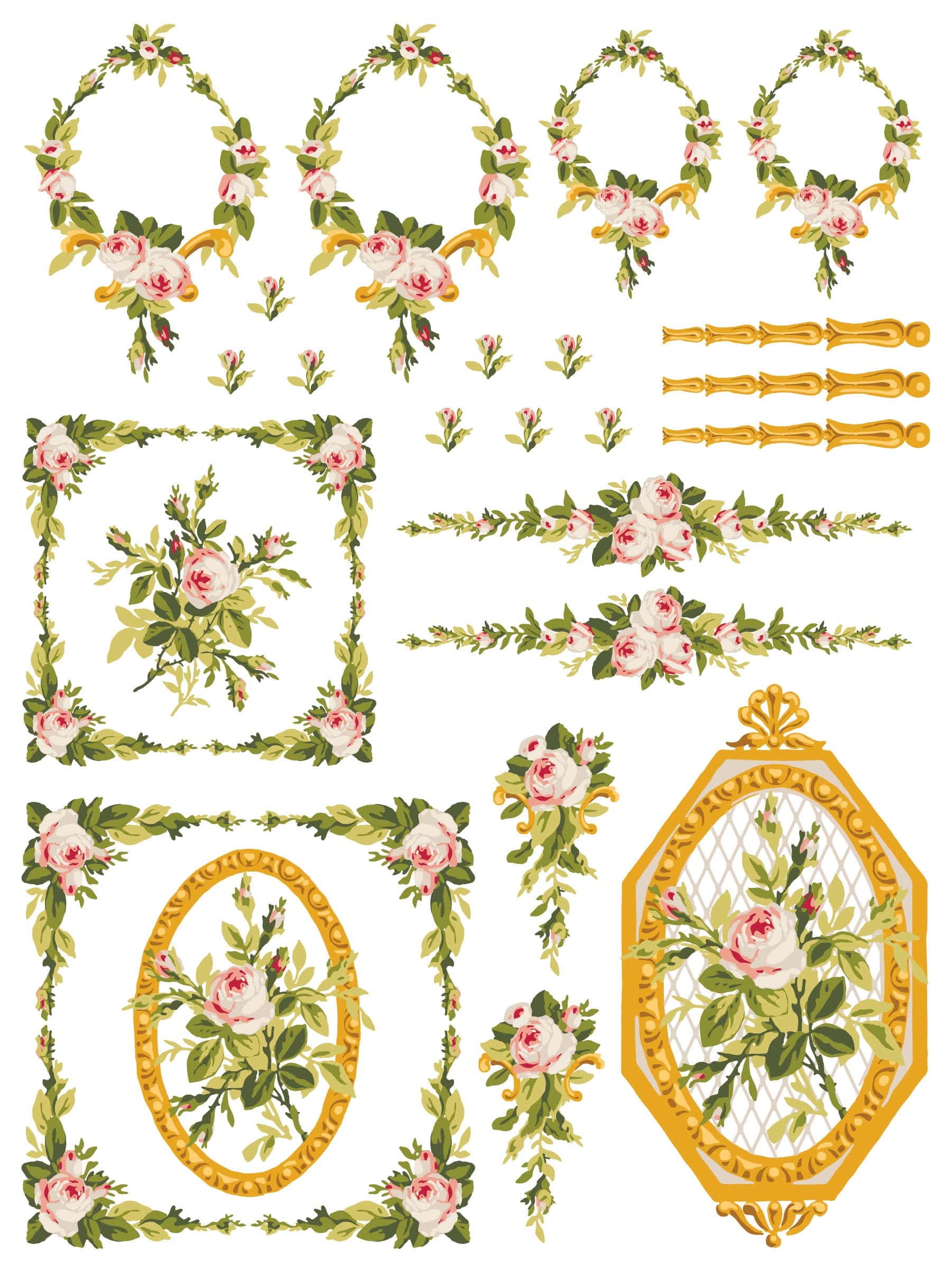 Petite Fleur Pink Paint Inlay by IOD Pickin' Boots Vintage