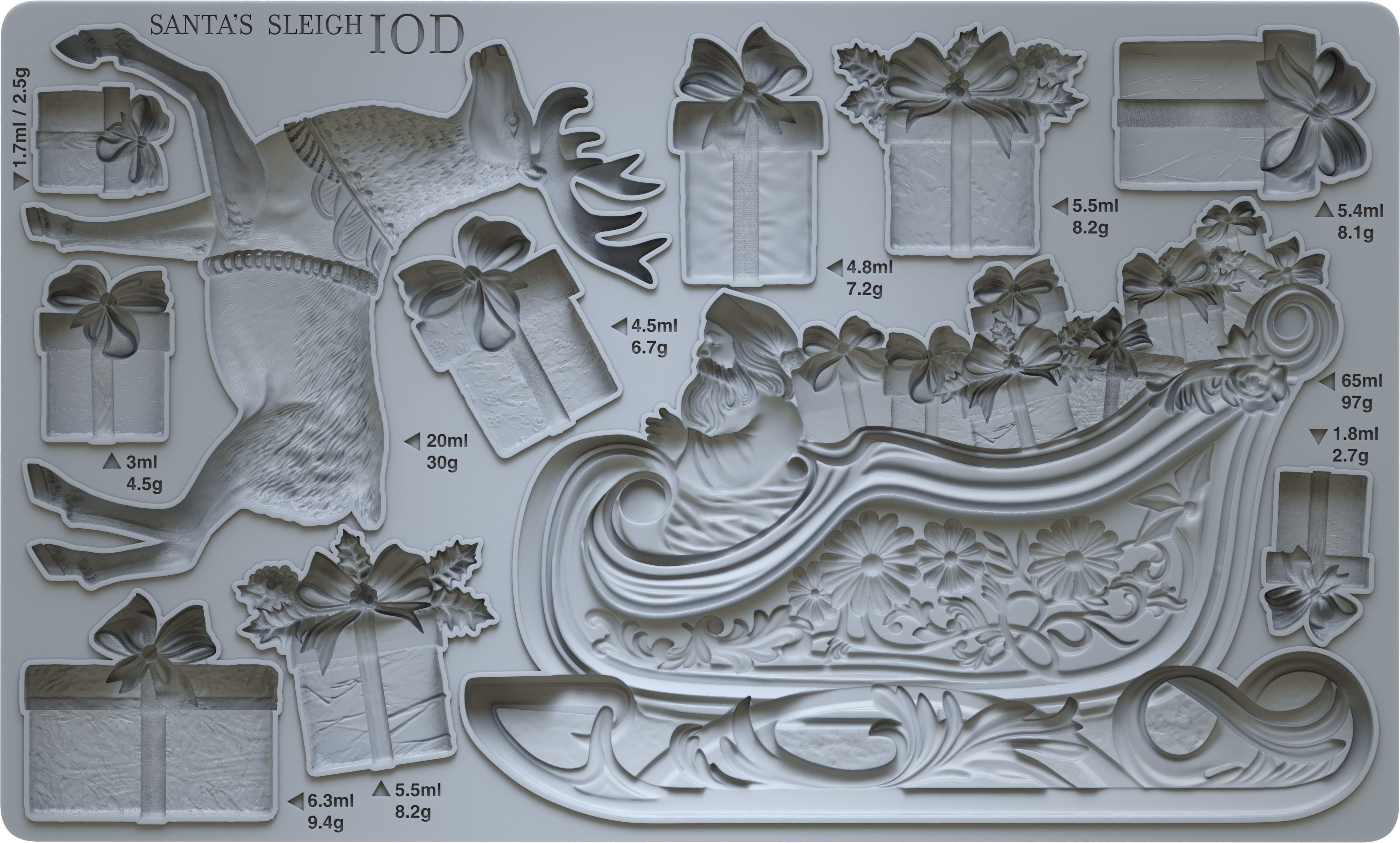 Santa's Sleigh 6x10 IOD Mould Pickin' Boots Vintage